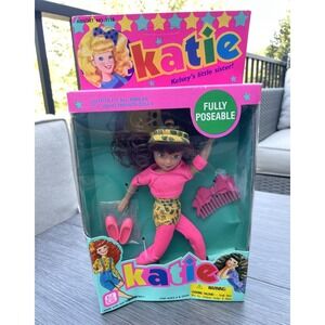 Kid Kore Katie Doll In Box Kelsey's Little Sister 1992 Pink Workout Exercise